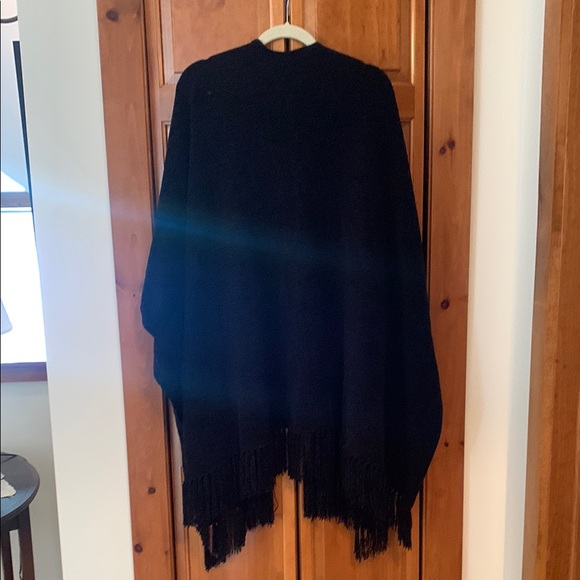 Black Fringe Shawl - Picture 3 of 7